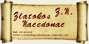 Zlatokos Macedonac vizit kartica